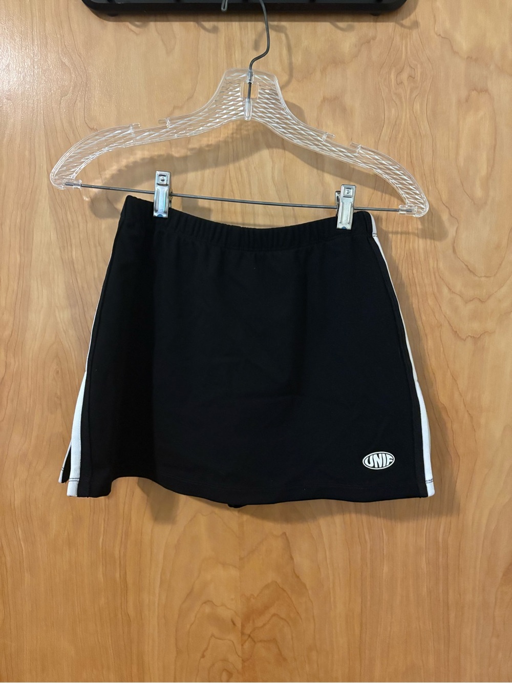 UNIF Black Athletic Skort with Built-In Shorts Y2K Tennis Mini Skirt S